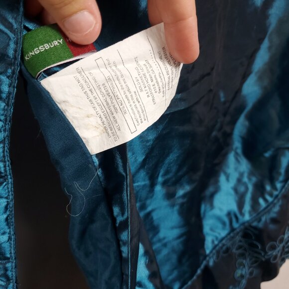 Gorgeous Teal Blue Large Peacock Sequin Slightly Stuffed Christmas Tree Skirt - Picture 3 of 7